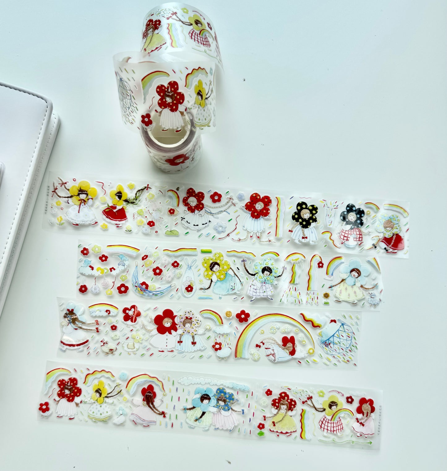 NEW! Cute Design Lab - Flower Rain | Kiss-cut | 4.5cm PET Tape | Release Paper | 5M
