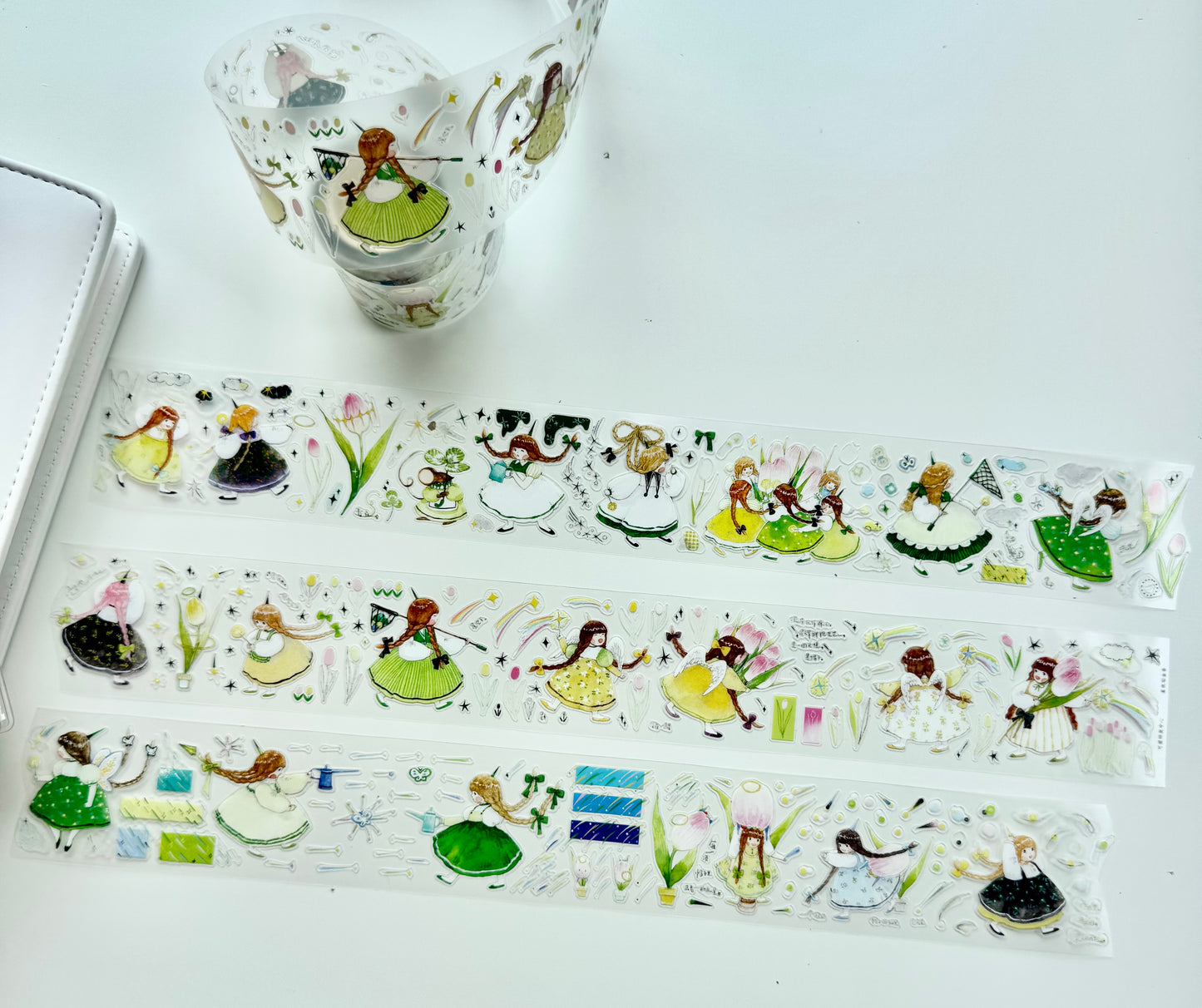 NEW! Cute Design Lab - Starry Night Tulips | Kiss-cut | 4.5cm PET Tape | Release Paper | 5M