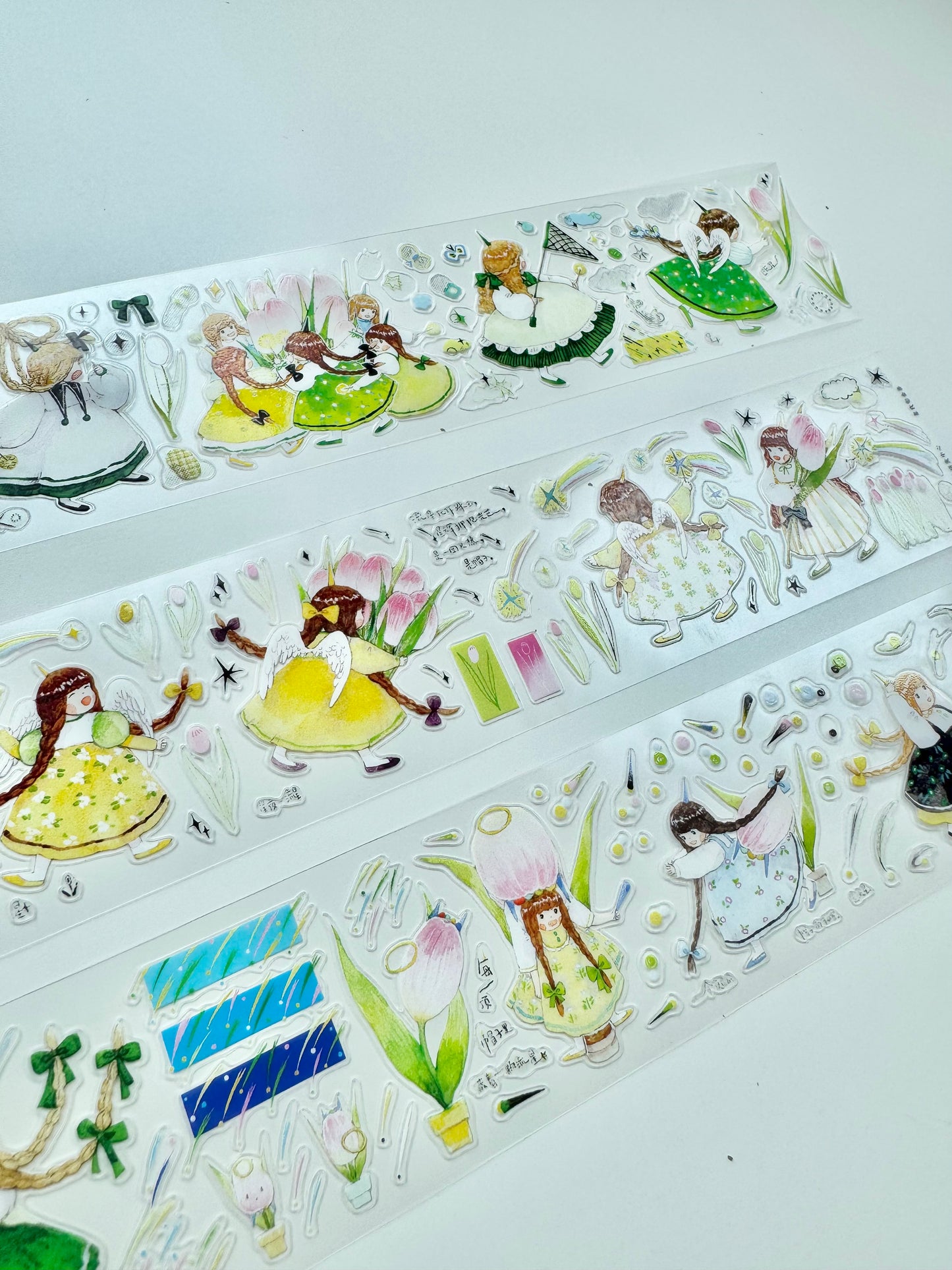 NEW! Cute Design Lab - Starry Night Tulips | Kiss-cut | 4.5cm PET Tape | Release Paper | 5M
