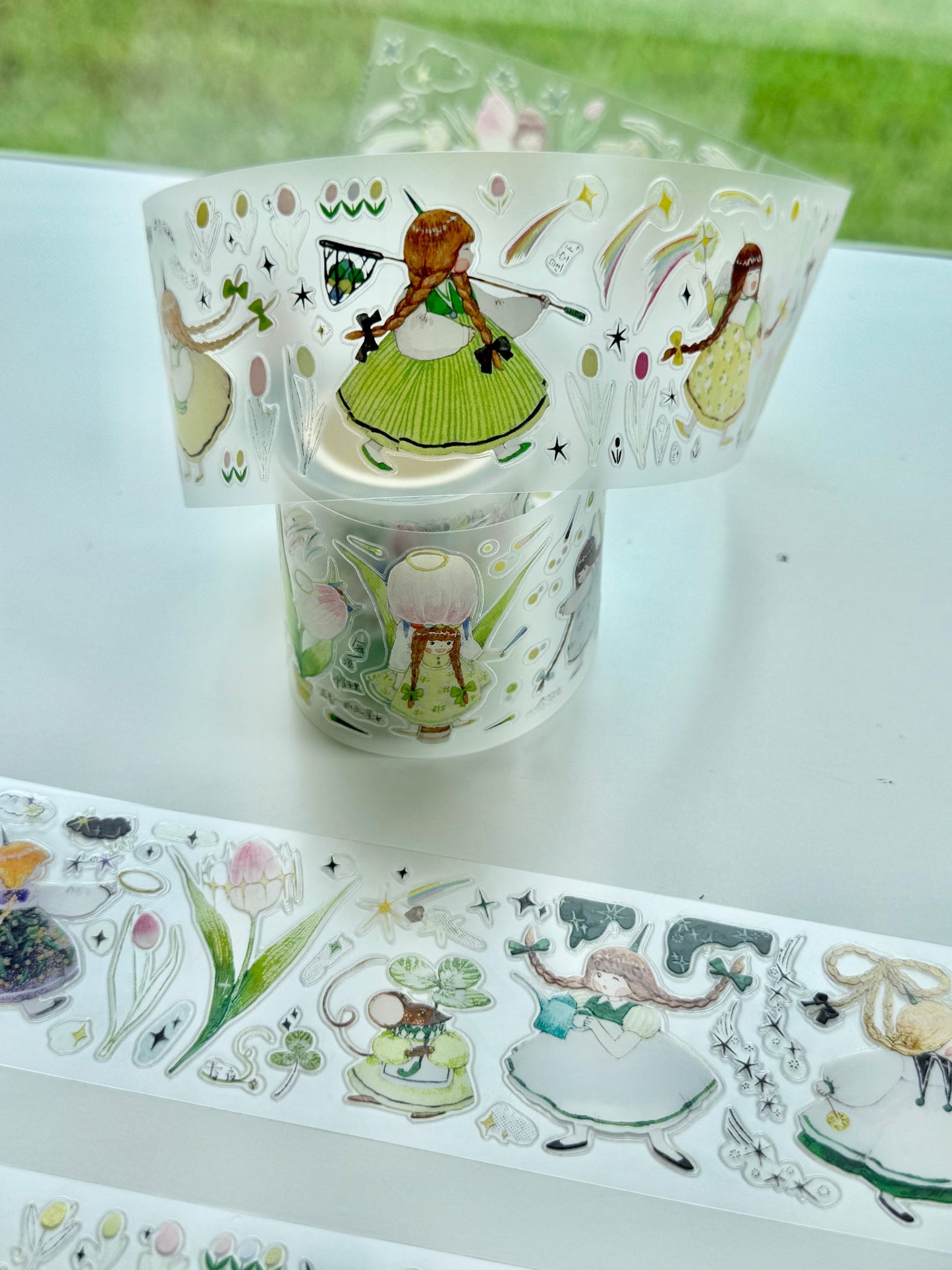 NEW! Cute Design Lab - Starry Night Tulips | Kiss-cut | 4.5cm PET Tape | Release Paper | 5M