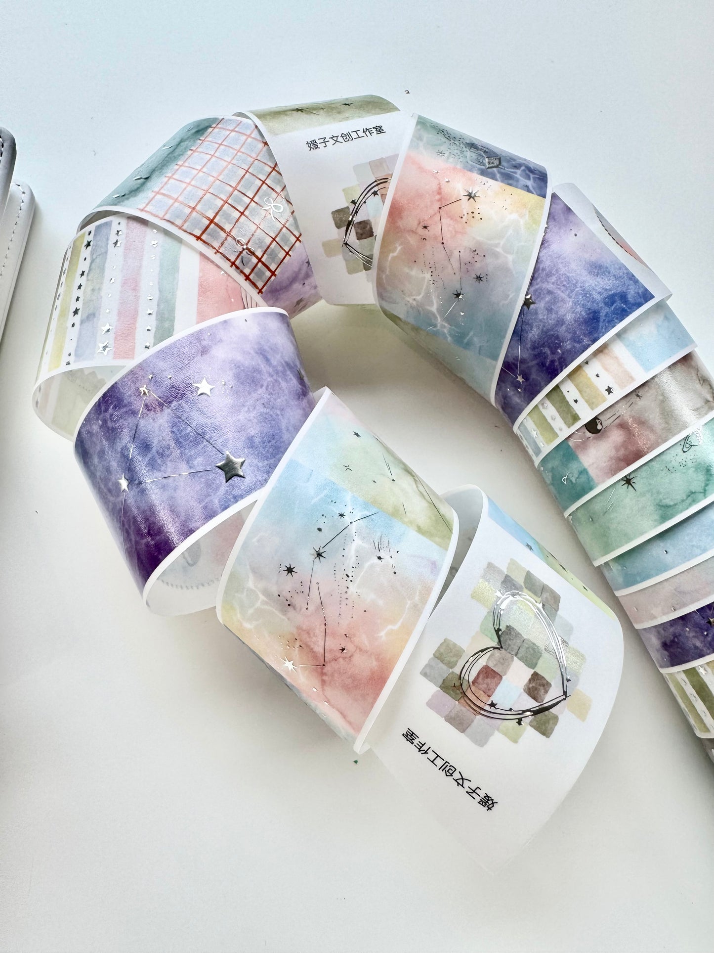 NEW! Jennyuanzi Studio - Along the Way | Silver Foil | 4.3cm Tracing paper Tape | Release Paper | 5M
