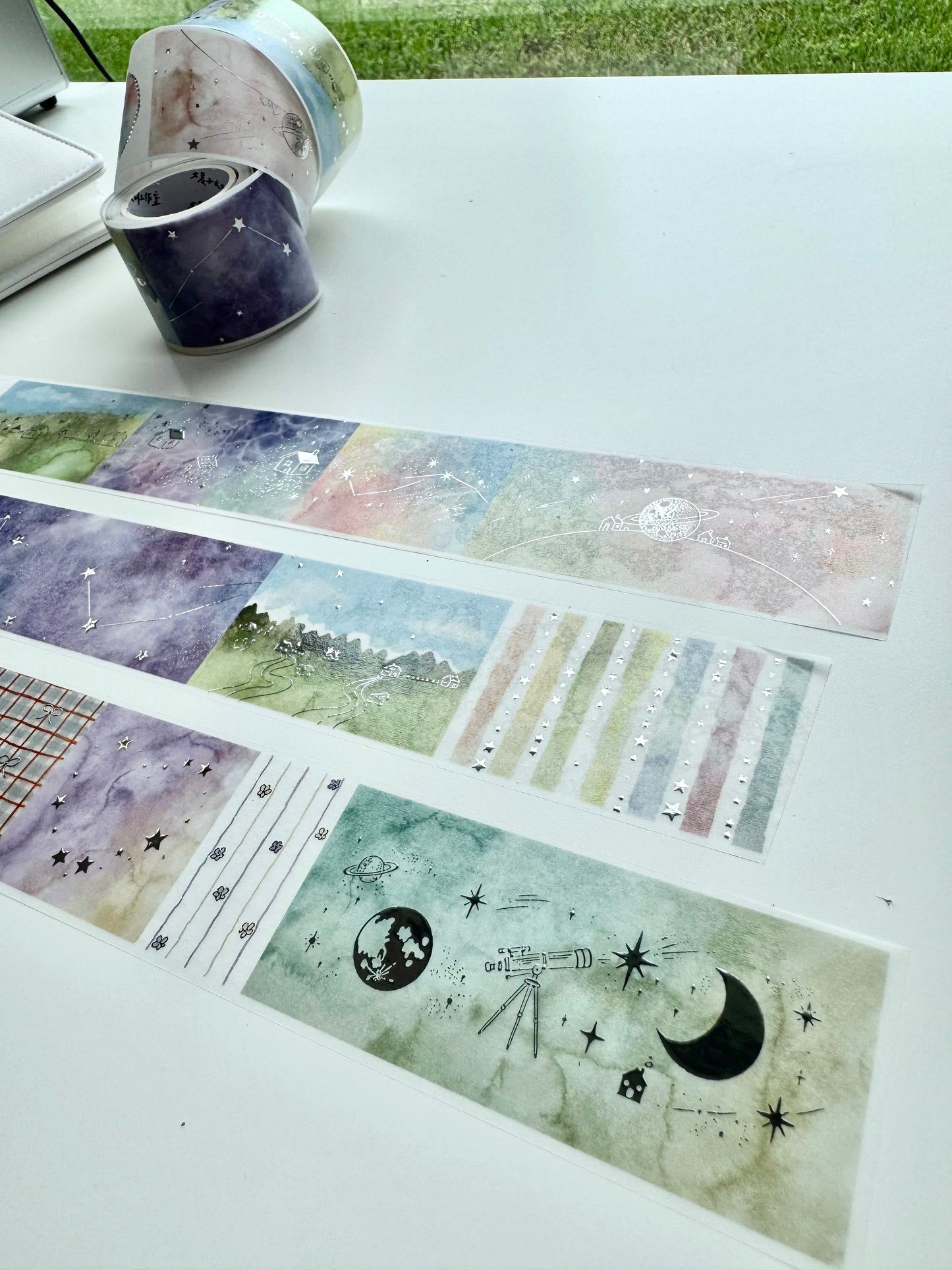 NEW! Jennyuanzi Studio - Along the Way | Silver Foil | 4.3cm Tracing paper Tape | Release Paper | 5M