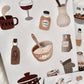 NEW! Yier Studio - In The kitchen  | Die Cut | 3 Sheets Sticker Set