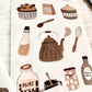 NEW! Yier Studio - In The kitchen  | Die Cut | 3 Sheets Sticker Set