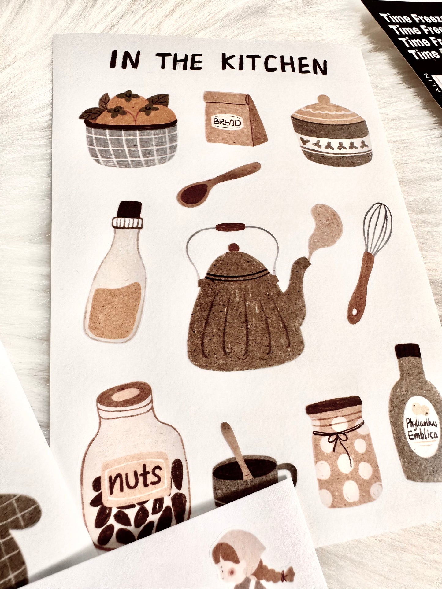 NEW! Yier Studio - In The kitchen  | Die Cut | 3 Sheets Sticker Set