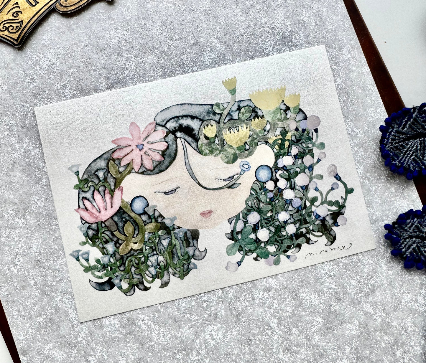 NEW! Misshoegg - Flower Girl | Postcard | Journaling Accessories