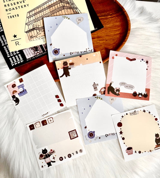 Lacreme - Cat Cafe | 60pcs Memo Pad | Ephemera Paper