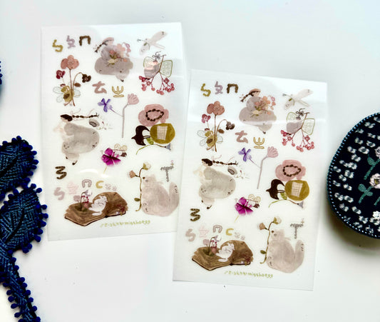 NEW! Misshoegg - Phonetic notation Garden | 2 Sheets | Transfer Sticker