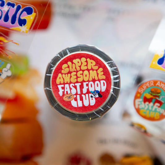 NEW! OURS - Super Awesome Fast Food Club | Kiss-cut | 5.6cm PET Tape | Release Paper | 3M