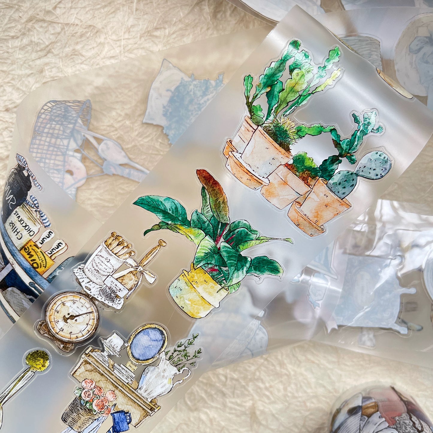 NEW! DingDing - No.45 Traces of Time | Kiss-cut | 6.5cm PET Tape |  Release Paper | 10M