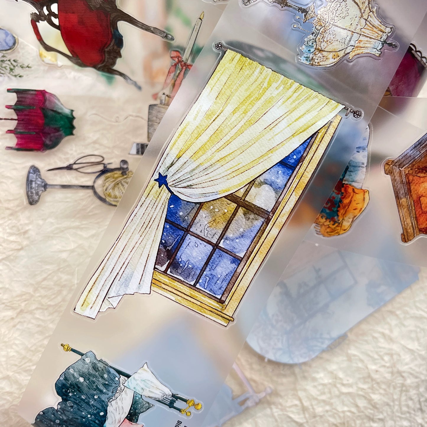 NEW! DingDing - No.45 Traces of Time | Kiss-cut | 6.5cm PET Tape |  Release Paper | 10M