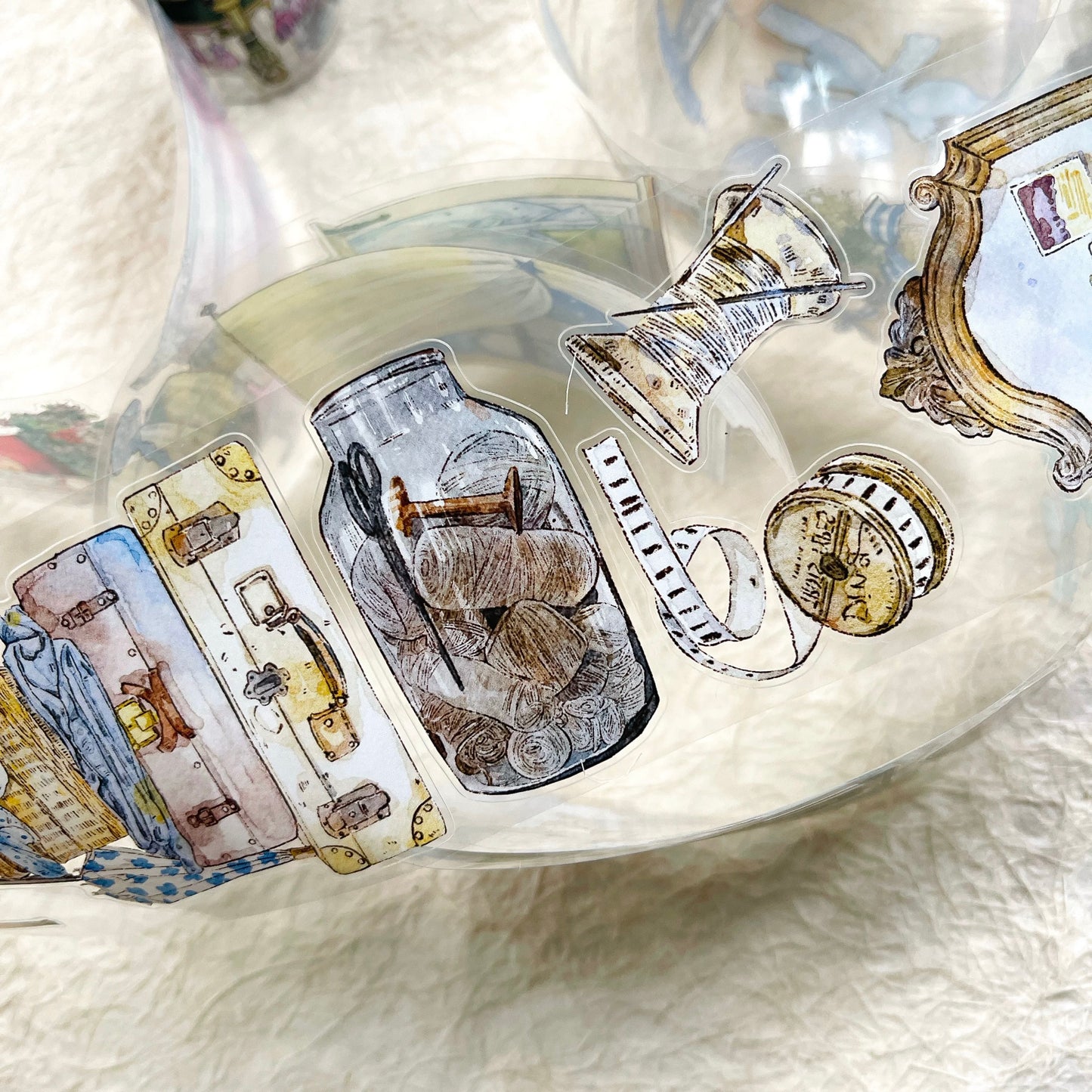 NEW! DingDing - No.45 Traces of Time | Kiss-cut | 6.5cm PET Tape |  Release Paper | 10M