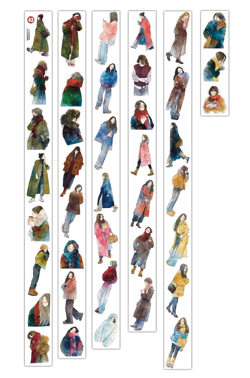 NEW! DingDing - No.43 Winter | Kiss-cut | 5cm Glossy PET Tape |  Release Paper | 10M