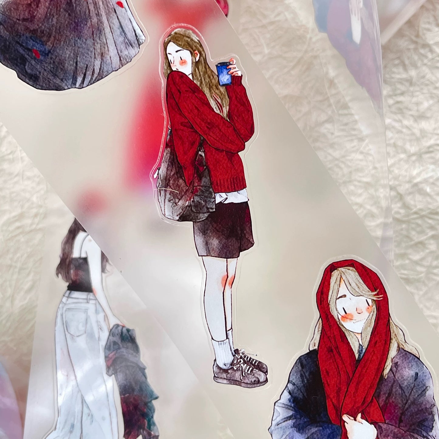 NEW! DingDing - No.42 The Red | Kiss-cut | 6cm PET Tape |  Release Paper | 10M