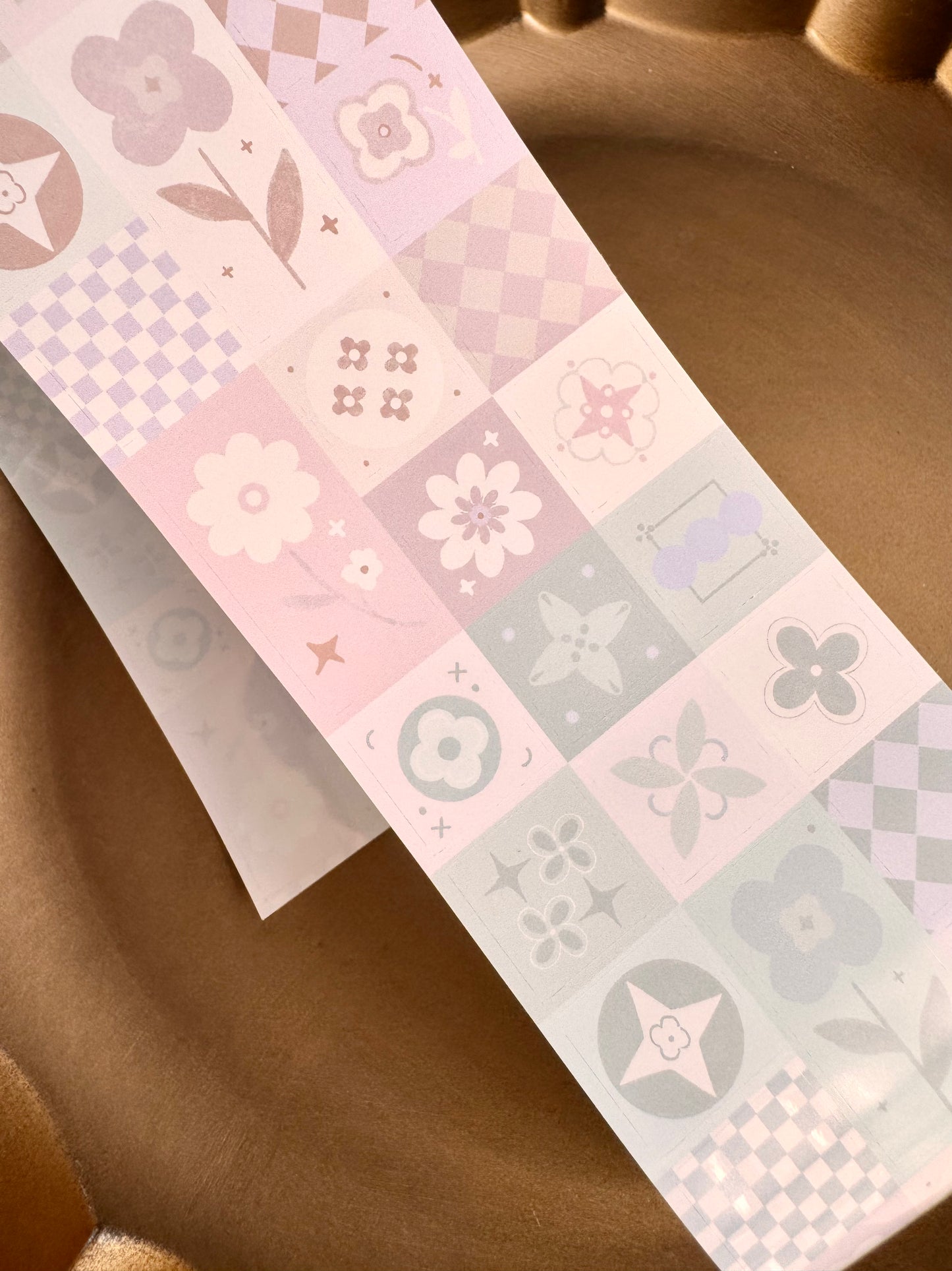 NEW! Freckles Tea Vol.4 - Floral Tile  | Kiss-cut | 6cm Tape |  Release Paper | 5M