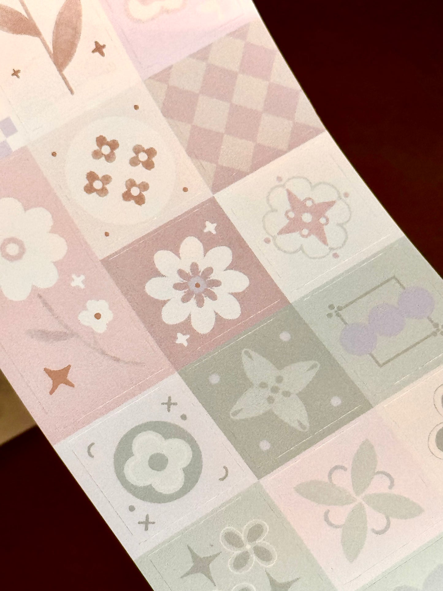 NEW! Freckles Tea Vol.4 - Floral Tile  | Kiss-cut | 6cm Tape |  Release Paper | 5M