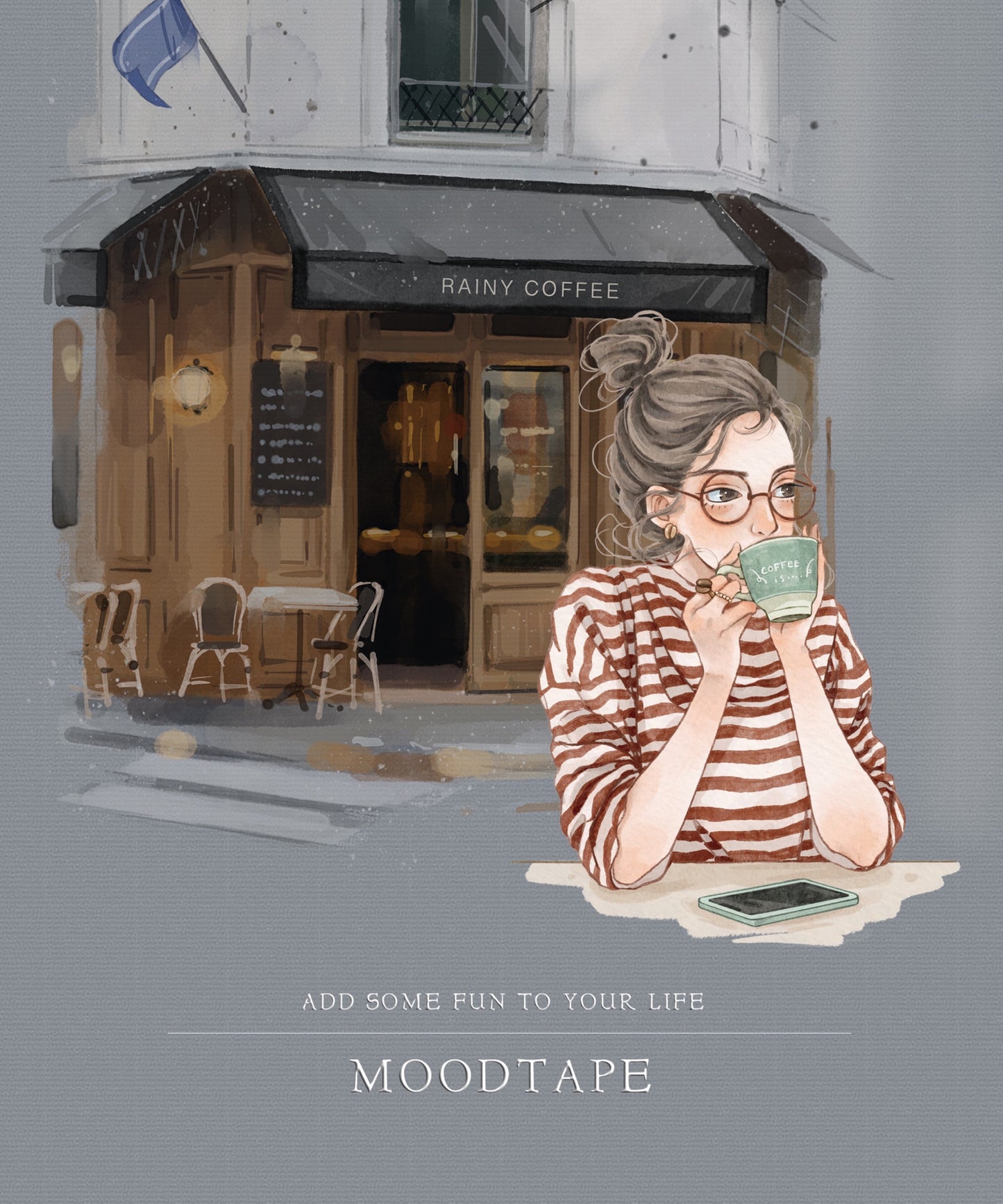NEW MOODTAPE - Coffee Time | 6cm PET Tape | Release Paper
