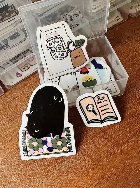 Catdoo - Our 1st Box  | 13pcs Stickers | Plastic Box