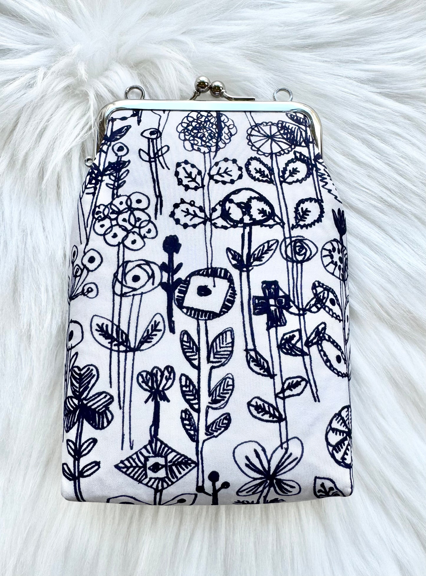 ESH Exclusive Collection - Kiss Lock Phone bag | Handmade Products | mina perhonen Fabric | Journaling Accessories