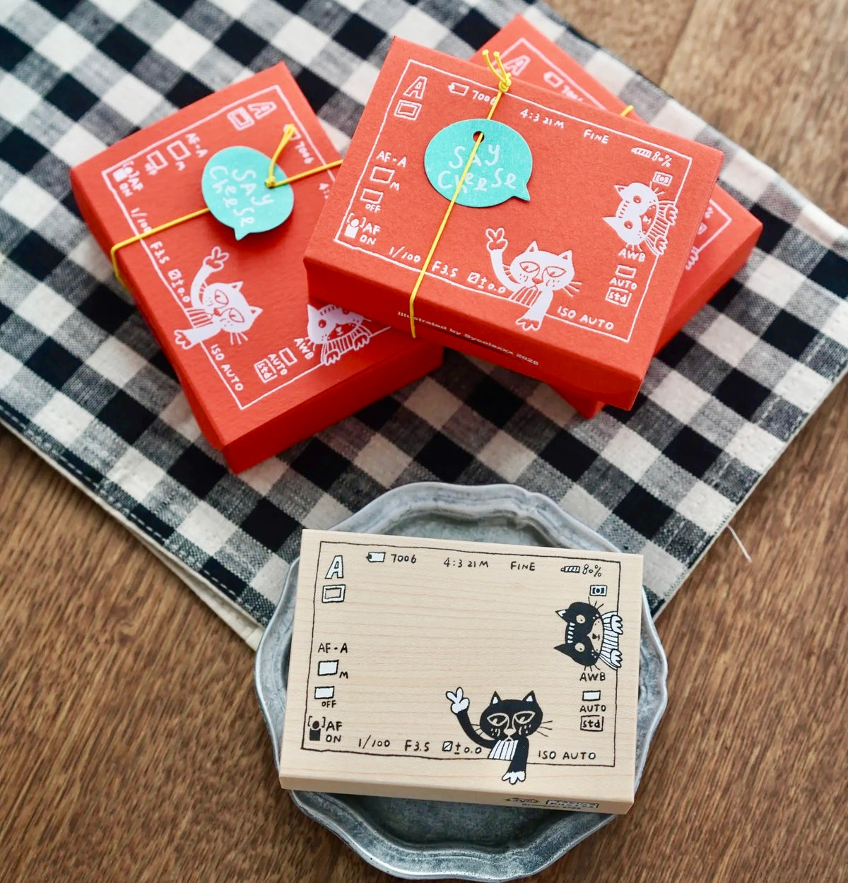 NEW! Sycolexxx - Ugly Cat 6.0 | Say Cheese | Rubber Stamp | With the Paper Box