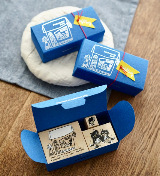 NEW! Sycolexxx - Ugly Cat 6.0 | Stationery Shop | 3pc Stamp Set | Rubber Stamps