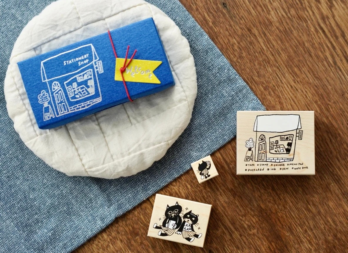 NEW! Sycolexxx - Ugly Cat 6.0 | Stationery Shop | 3pc Stamp Set | Rubber Stamps