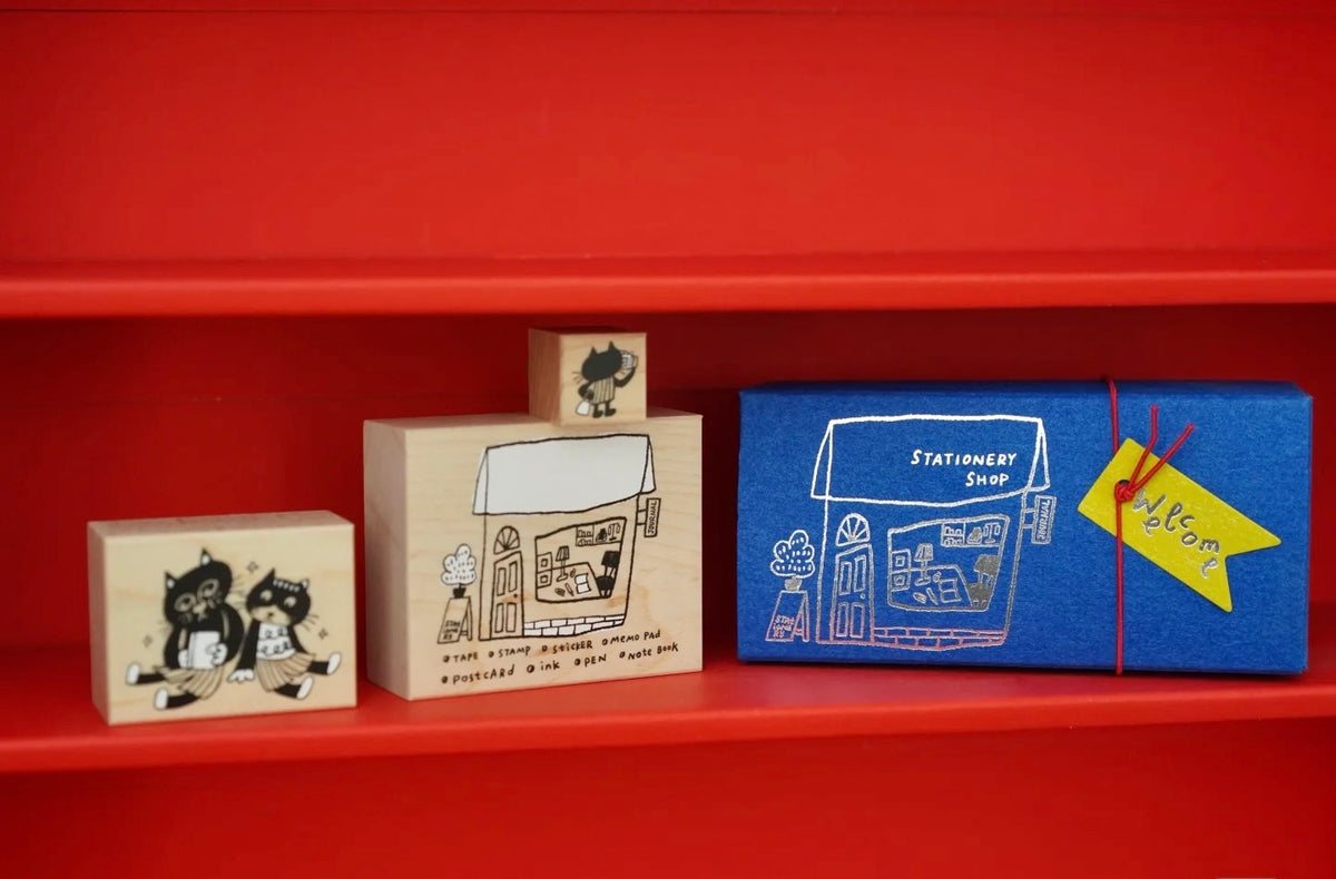 NEW! Sycolexxx - Ugly Cat 6.0 | Stationery Shop | 3pc Stamp Set | Rubber Stamps