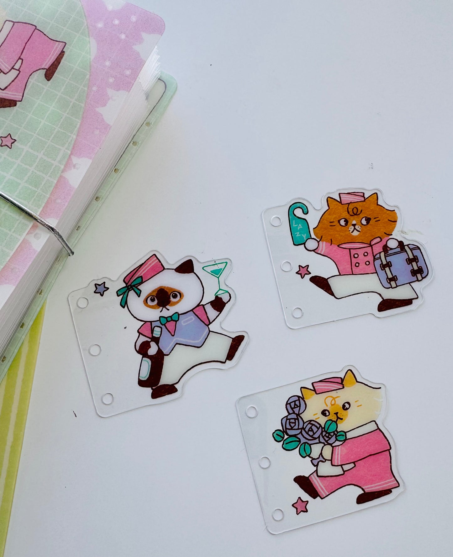 NEW! Lazy Home X Idiot_sandwich | 3pcs Set | Notebook Divider | PVC | Pre-punched | Journal Accessories