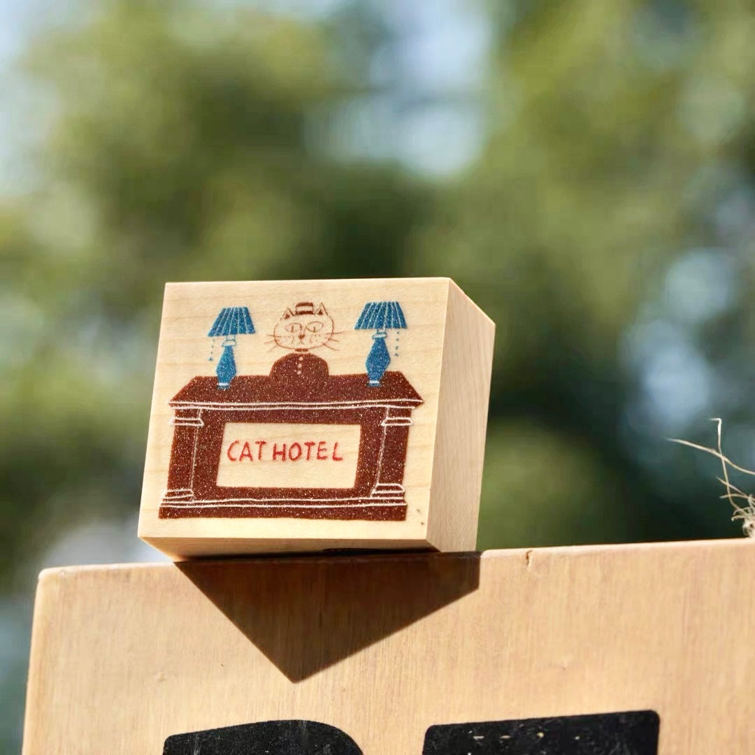 NEW! Sycolexxx - Ugly Cat 5.0 | Cat Hotel | 11pcs stamp Set | Rubber Stamp | Paper Box