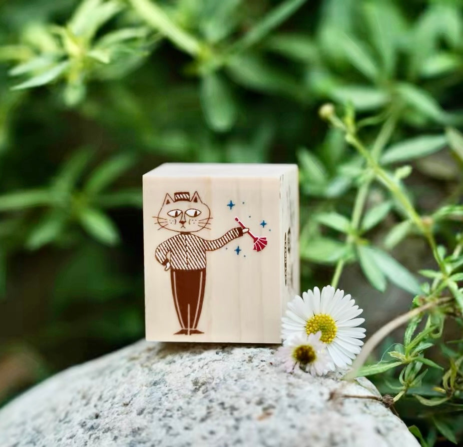 NEW! Sycolexxx - Ugly Cat 5.0 | Cat Hotel | 11pcs stamp Set | Rubber Stamp | Paper Box