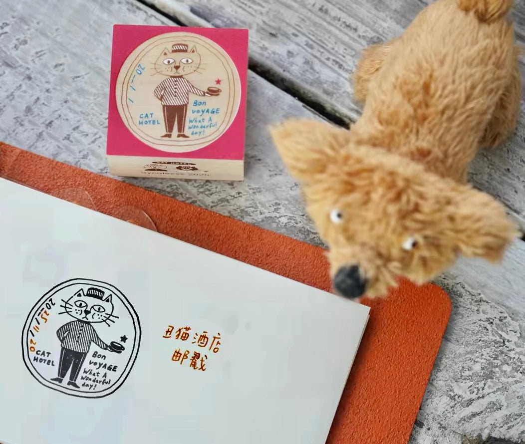 NEW! Sycolexxx - Ugly Cat 5.0 | Cat Hotel | 11pcs stamp Set | Rubber Stamp | Paper Box