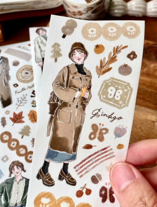 NEW! Cozyroom - Autumn | Kiss-cut | 5cm Washi Paper Tape |  Release Paper | 5M