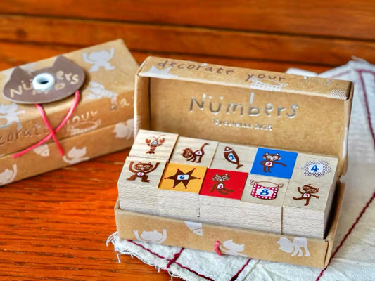 NEW! Sycolexxx - Ugly Cat 5.0 | Numbers | 10pcs stamp Set | Rubber Stamp | Paper Box