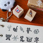 NEW! Sycolexxx - Ugly Cat 5.0 | Numbers | 10pcs stamp Set | Rubber Stamp | Paper Box