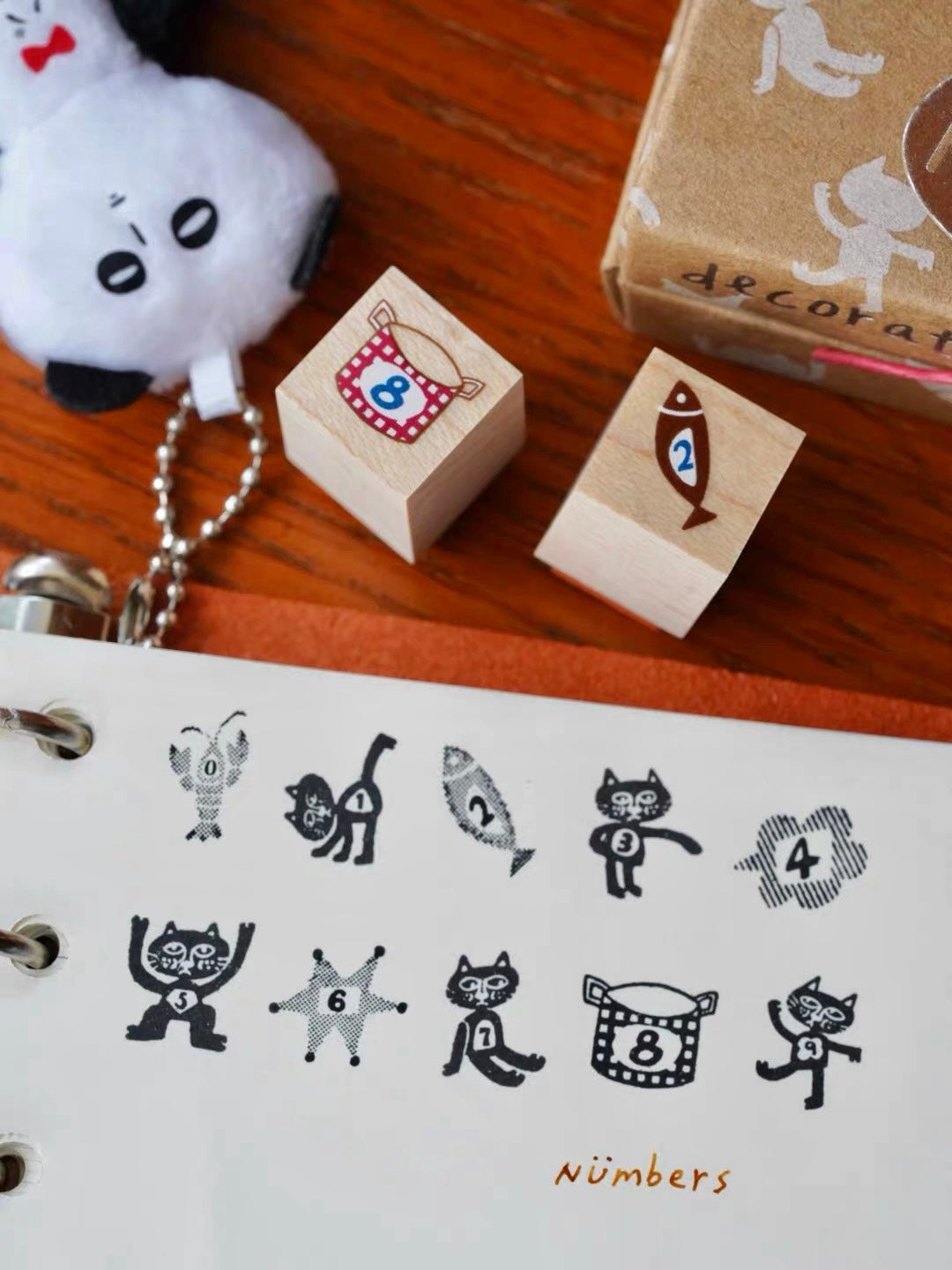 NEW! Sycolexxx - Ugly Cat 5.0 | Numbers | 10pcs stamp Set | Rubber Stamp | Paper Box
