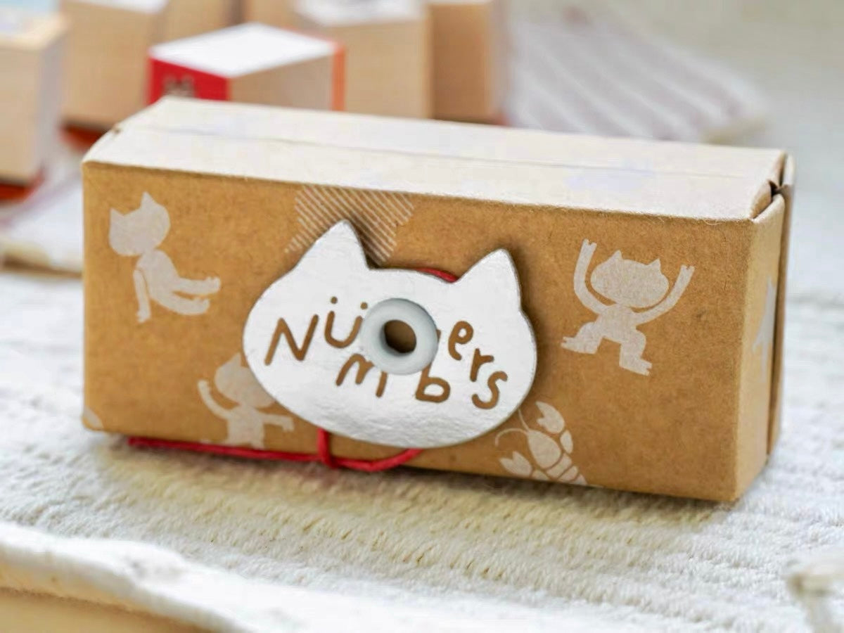 NEW! Sycolexxx - Ugly Cat 5.0 | Numbers | 10pcs stamp Set | Rubber Stamp | Paper Box