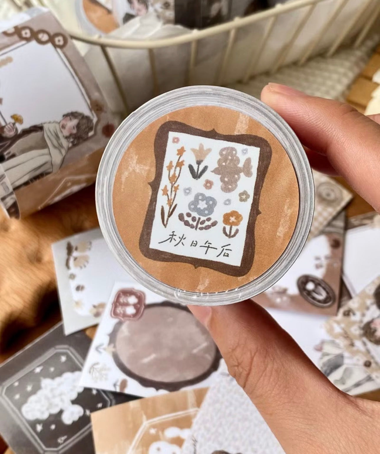 NEW! Cozyroom - Autumn | 4cm Sticker Memo Roll | Release Paper | 5M