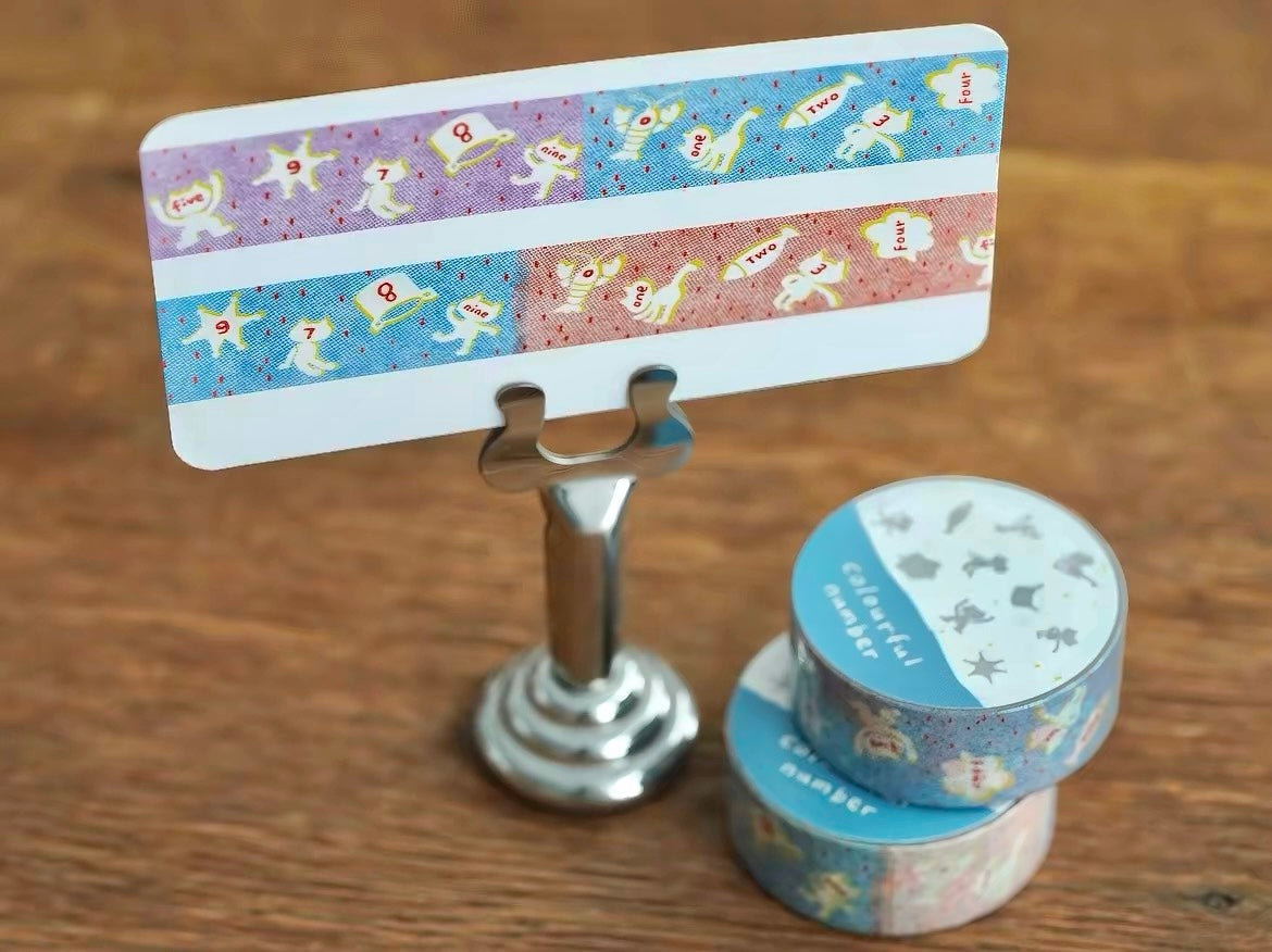 NEW! Sycolexxx - Colorful Numbers | 1.5cm Washi Tape | NO Release Paper | 5.17M