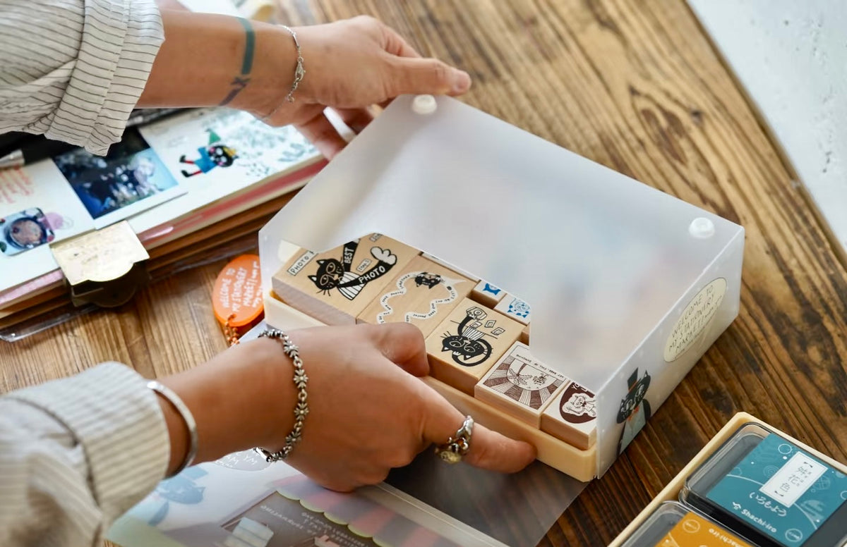 NEW! Sycolexxx - Ugly Cat 6.0 | Ugly Cat Shop Storage Box | Ink Pads/ Stamps Storage | Journaling Accessories