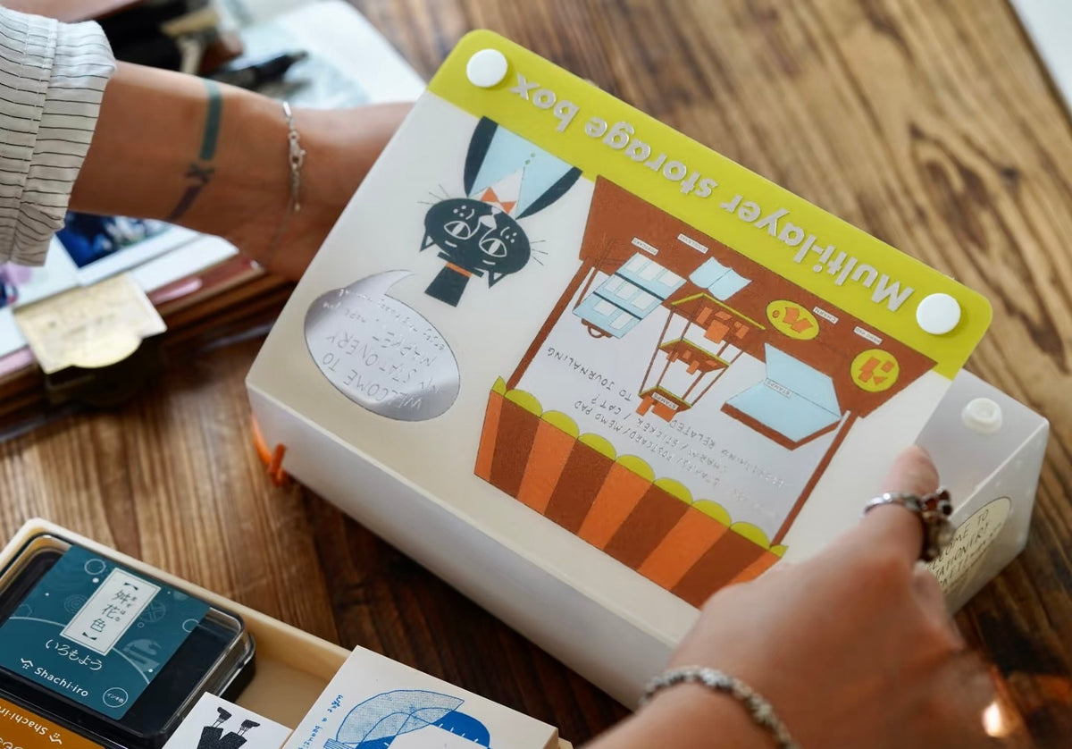 NEW! Sycolexxx - Ugly Cat 6.0 | Ugly Cat Shop Storage Box | Ink Pads/ Stamps Storage | Journaling Accessories