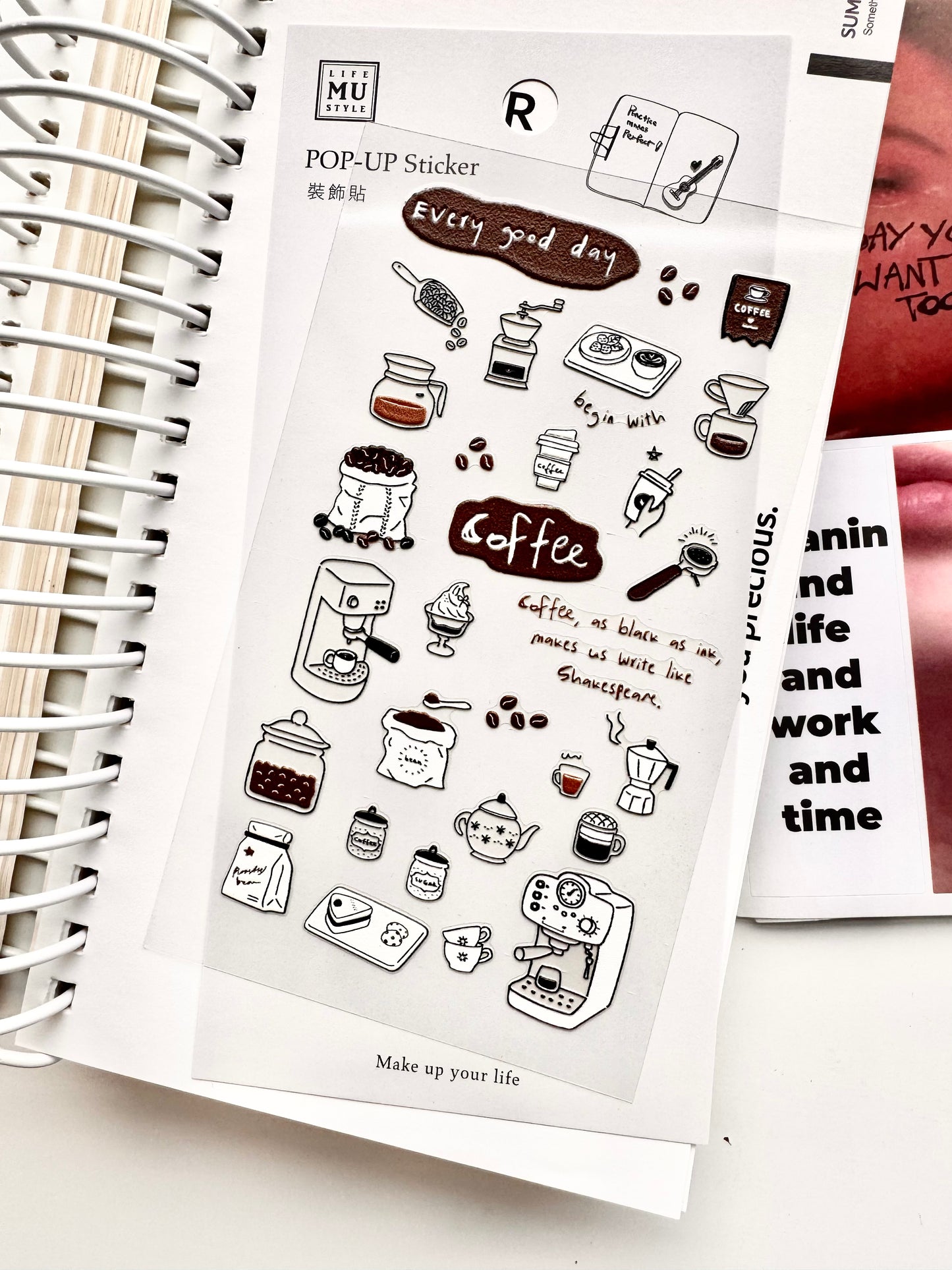 MU_lifestyle - Coffee | Pop-up | 1 Sheet | 3D Sticker