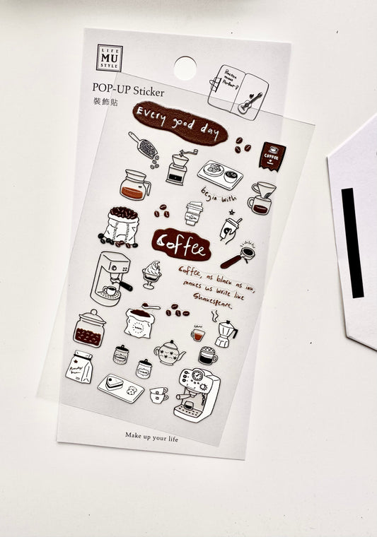 MU_lifestyle - Coffee | Pop-up | 1 Sheet | 3D Sticker