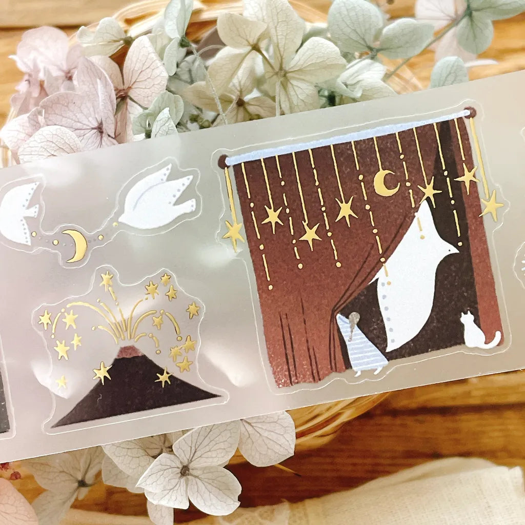 Idiot_sandwich X 63penhouse - The Ongoing Dream | kiss-cut | Gold Foil | 4cm PET Tape |  Release Paper | 5M