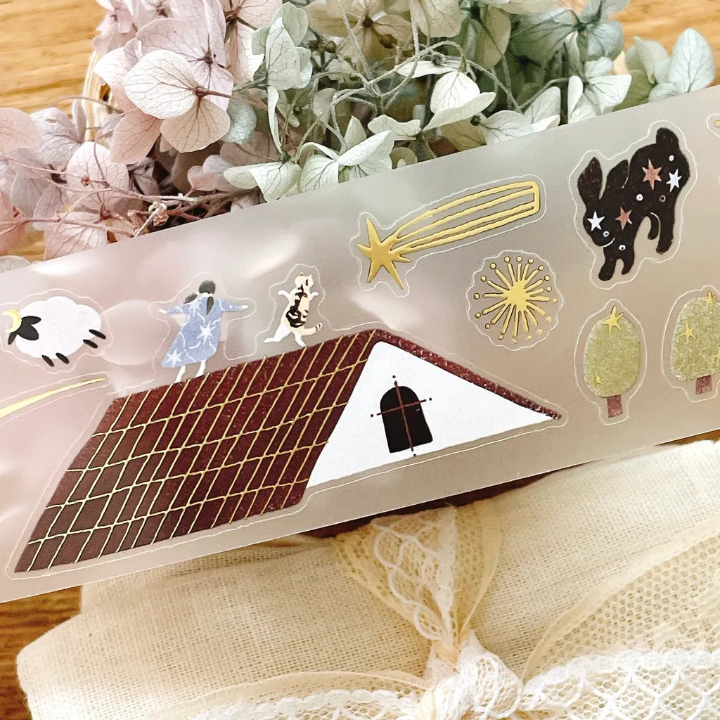 Idiot_sandwich X 63penhouse - The Ongoing Dream | kiss-cut | Gold Foil | 4cm PET Tape |  Release Paper | 5M