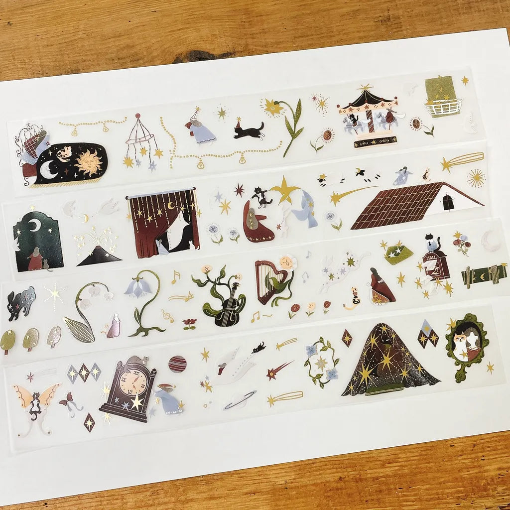 Idiot_sandwich X 63penhouse - The Ongoing Dream | kiss-cut | Gold Foil | 4cm PET Tape |  Release Paper | 5M