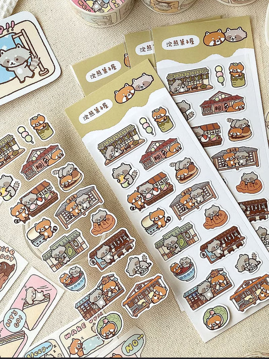 Raccoon House - Japanese Cuisine | Die Cut Stickers