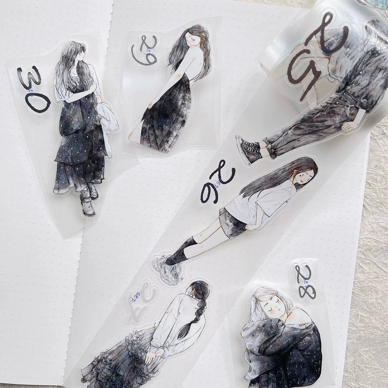 NEW! DingDing - 365 Days | Kiss-cut Tape Set |  Release Paper | 8 Rolls Set | 1 Set of free Calendar postcards