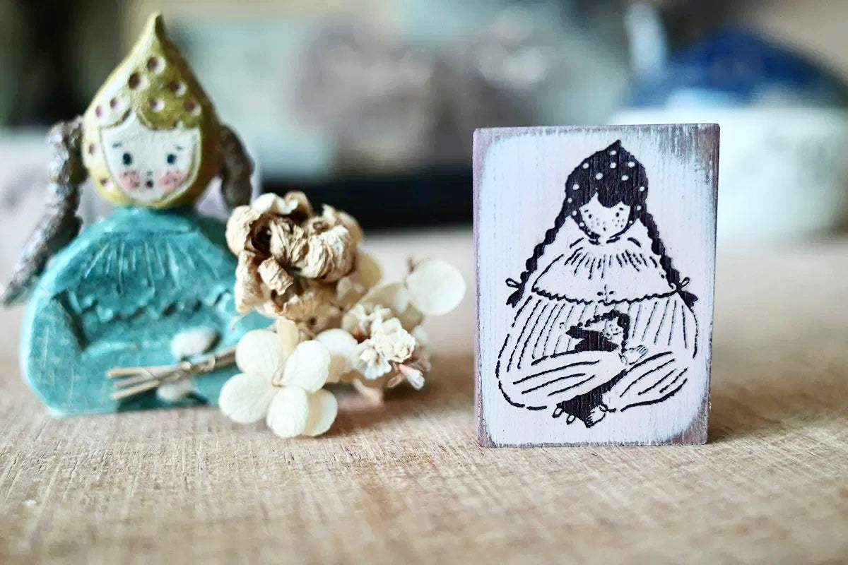 NEW! Hanen Studio X Kaia 5th Anniversary - Freckles Girl | 11pcs Rubber Stamp Set