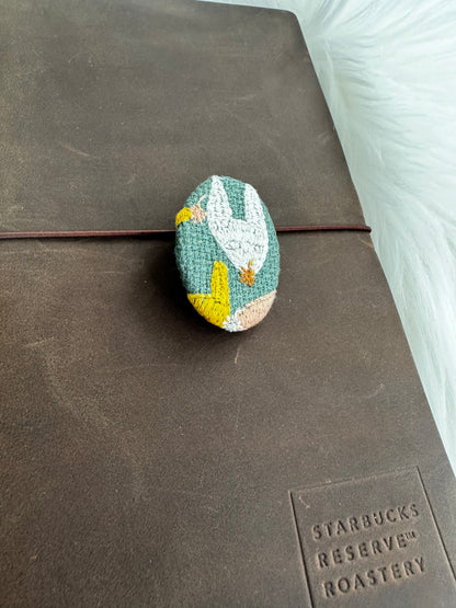 ESH Exclusive Collection - Brooch 2 | Brass Base | Handmade Products | mina perhonen Fabric