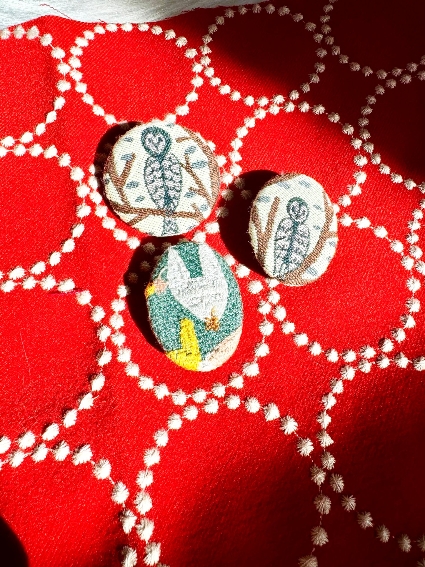 ESH Exclusive Collection - Brooch 2 | Brass Base | Handmade Products | mina perhonen Fabric